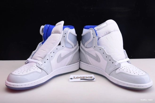 Rep Husky Jordan Racer Blue High CK6637-104 Air White Retro Zoom 1 0709